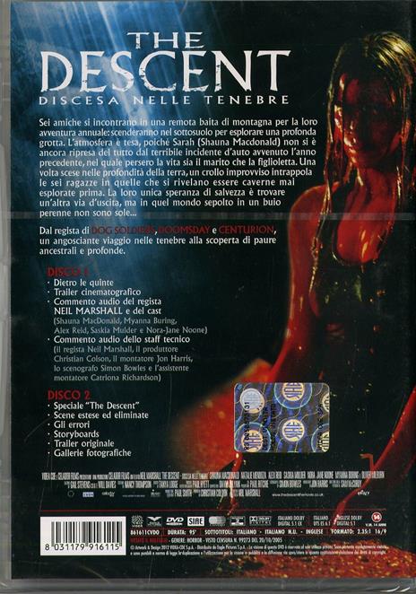 The Descent. Discesa nelle tenebre di Neil Marshall - DVD - 2