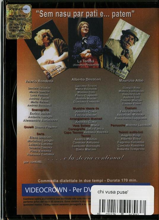 I Legnanesi. Chi vusa pusè... la vacca l'è sua di Antonio Provasio - DVD - 2