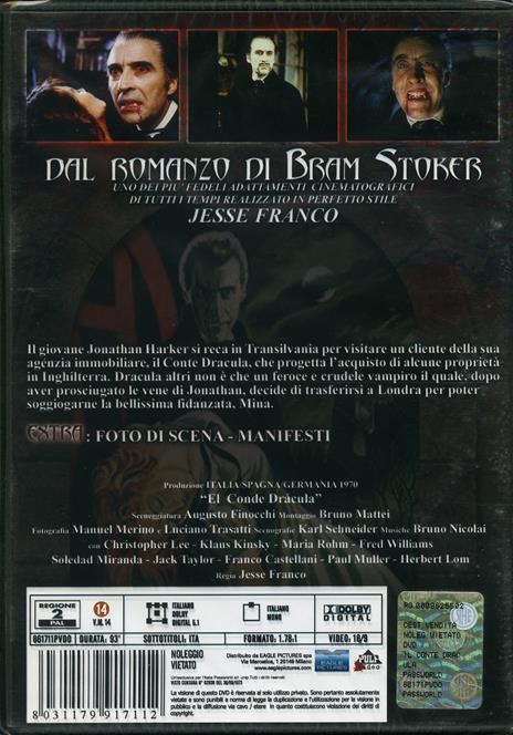 Il conte Dracula di Jess Jesus Franco - DVD - 2
