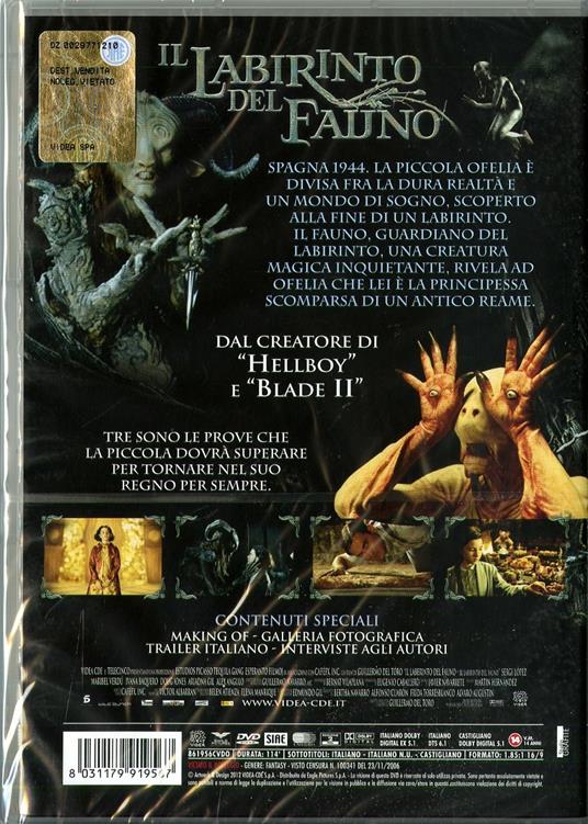 Il labirinto del fauno (1 DVD) di Guillermo Del Toro - DVD - 2
