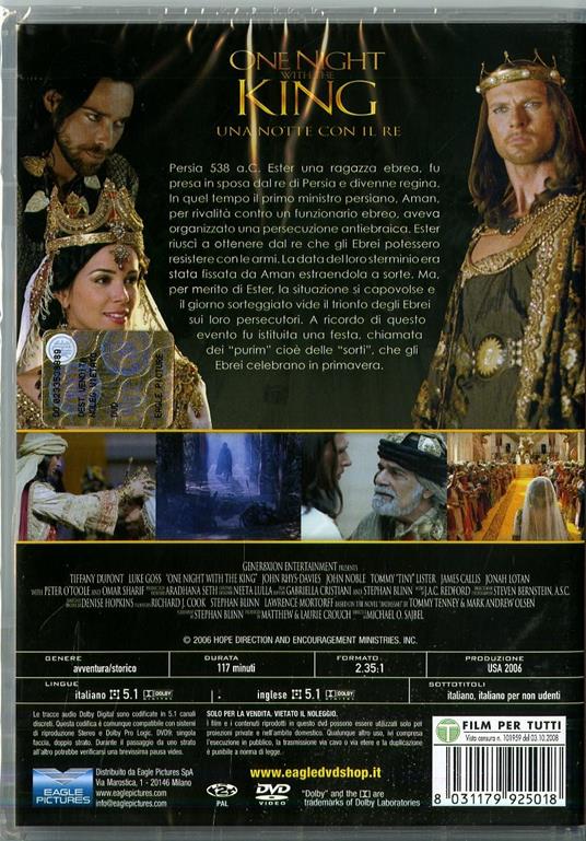 One Night with the King. Una notte con il re di Michael O. Sajbel - DVD - 2