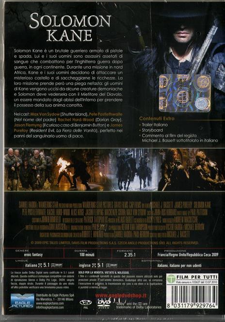 Solomon Kane di Michael J. Bassett - DVD - 2