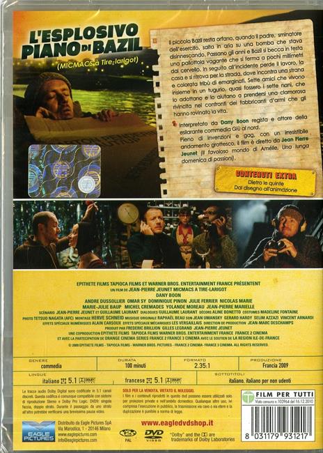 L' esplosivo piano di Bazil di Jean-Pierre Jeunet - DVD - 2