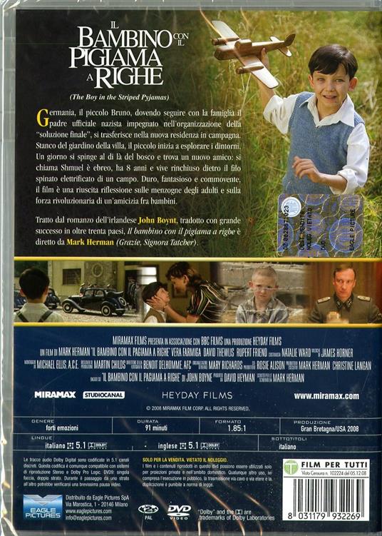 Il bambino con il pigiama a righe di Mark Herman - DVD - 2