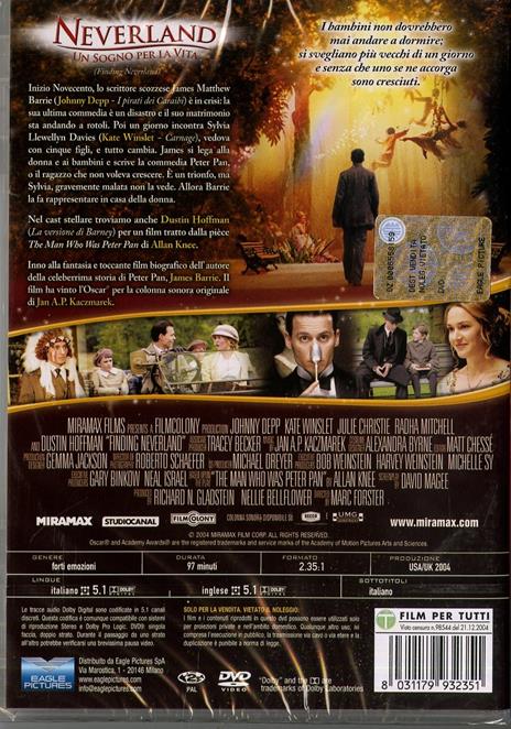 Neverland. Un sogno per la vita di Marc Forster - DVD - 2