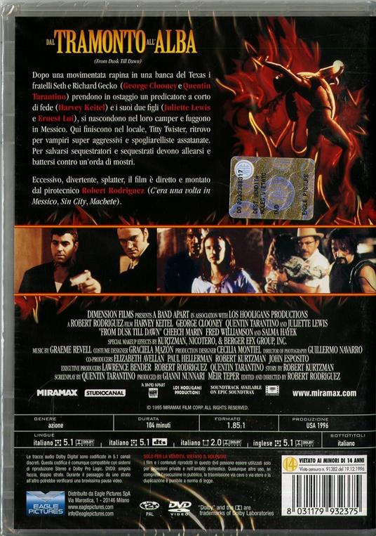 Dal tramonto all'alba di Robert Rodriguez - DVD - 2