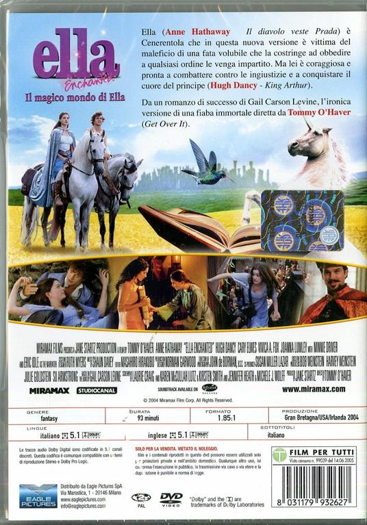 Ella Enchanted. Il magico mondo di Ella di Tommy O'Haver - DVD - 2