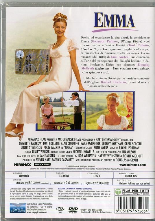 Emma di Douglas McGrath - DVD - 2