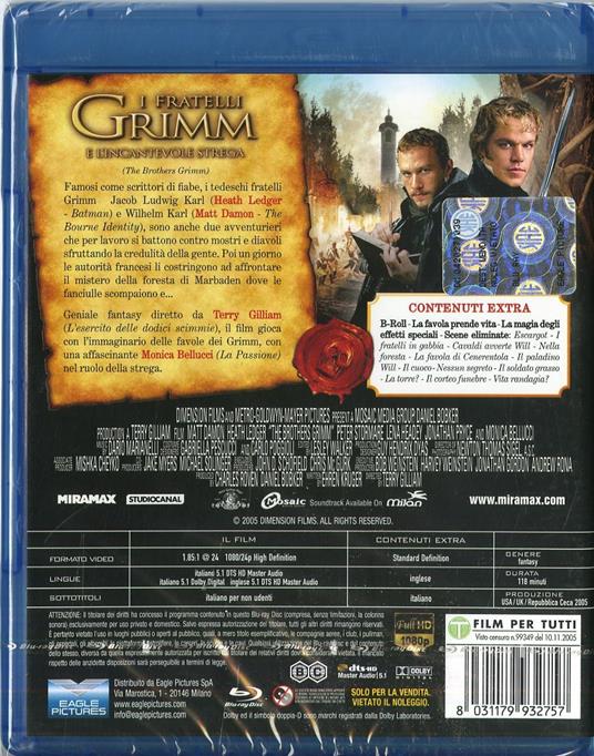 I fratelli Grimm e l'incantevole strega di Terry Gilliam - Blu-ray - 2