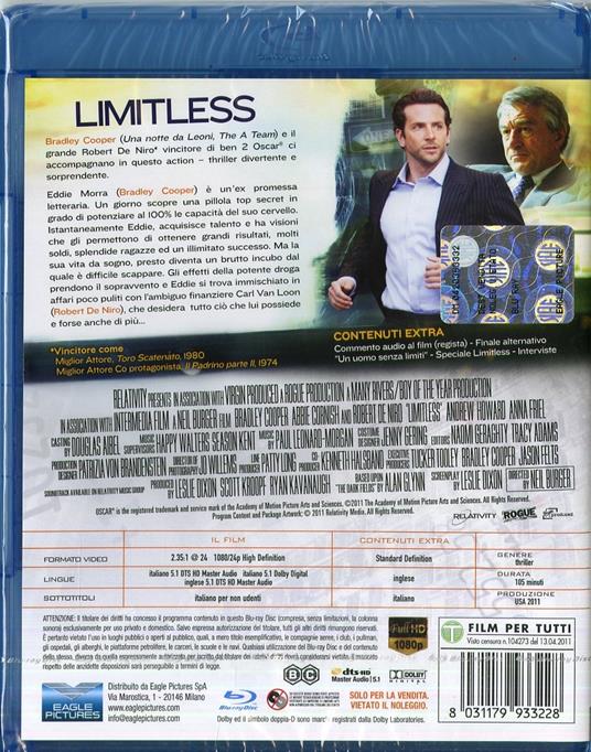 Limitless di Neil Burger - Blu-ray - 2
