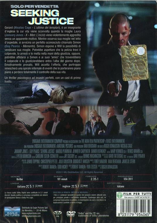 Solo per vendetta (DVD) di Roger Donaldson - DVD - 2