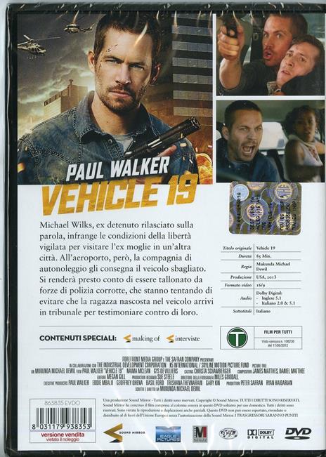 Vehicle 19 di Mukunda Michael Dewil - DVD - 2