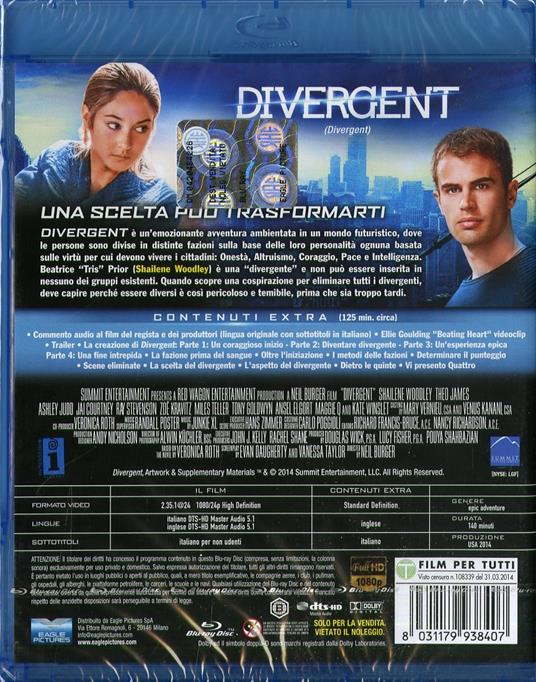 Divergent<span>.</span> Special Edition di Neil Burger - Blu-ray - 2