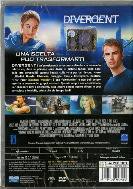 Divergent di Neil Burger - DVD - 2