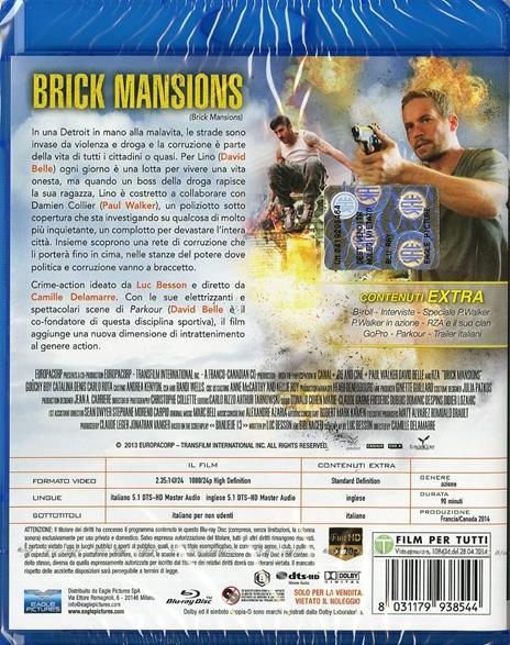Brick Mansions di Camille Delamarre - Blu-ray - 2