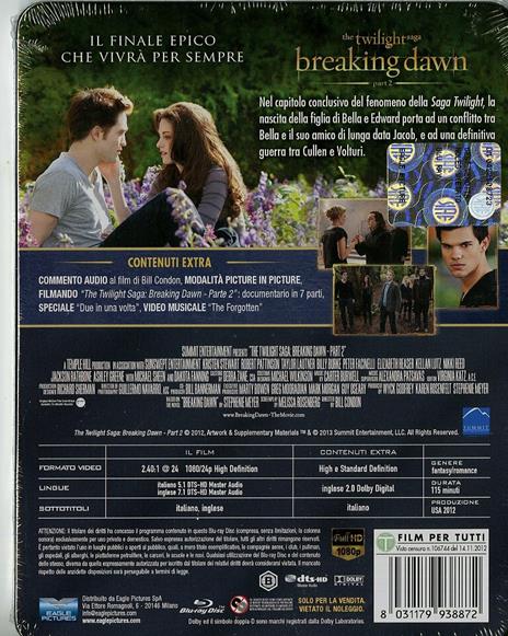 Breaking Dawn. Part 2. The Twilight Saga<span>.</span> Metal Box di Bill Condon - Blu-ray - 3