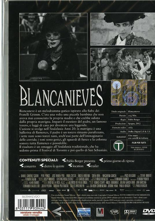 Blancanieves di Pablo Berger - DVD - 2