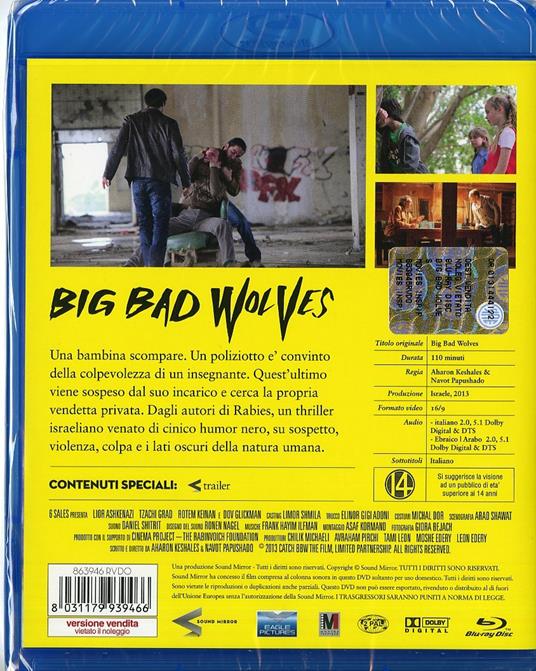 Big Bad Wolves di Aharon Keshales,Navot Papushado - Blu-ray - 2