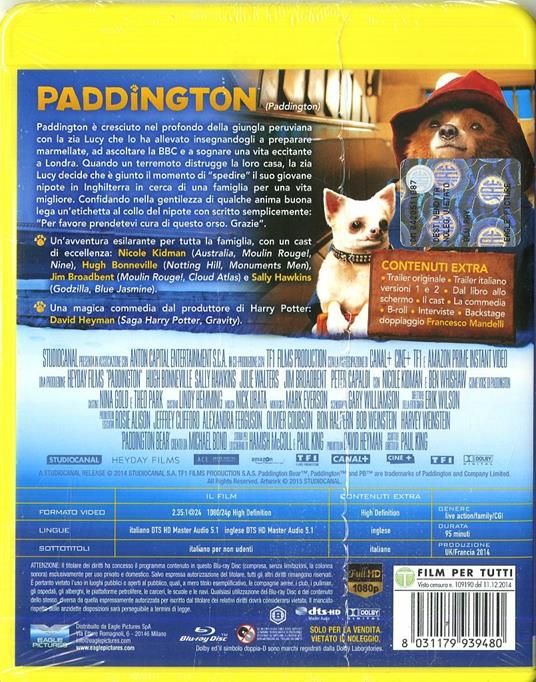 Paddington di Paul King - Blu-ray - 2