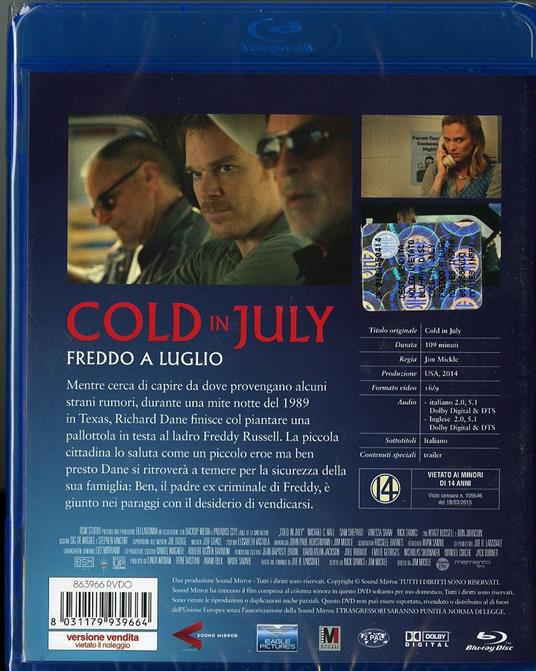 Cold in July. Freddo a luglio di Jim Mickle - Blu-ray - 2