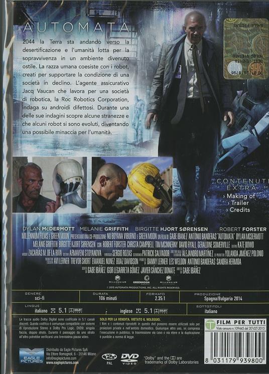 Automata di Gabe Ibáñez - DVD - 2