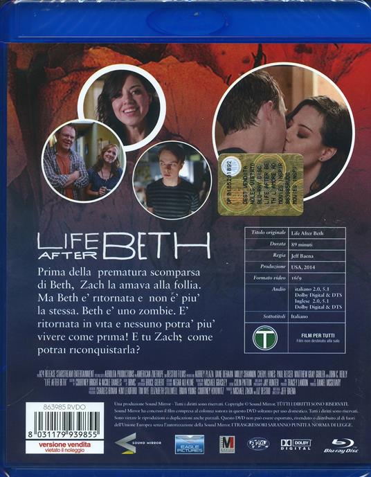 Life After Beth. L'amore ad ogni costo di Jeff Baena - Blu-ray - 2