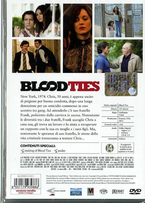 Blood Ties. La legge del sangue di Guillaume Canet - DVD - 2