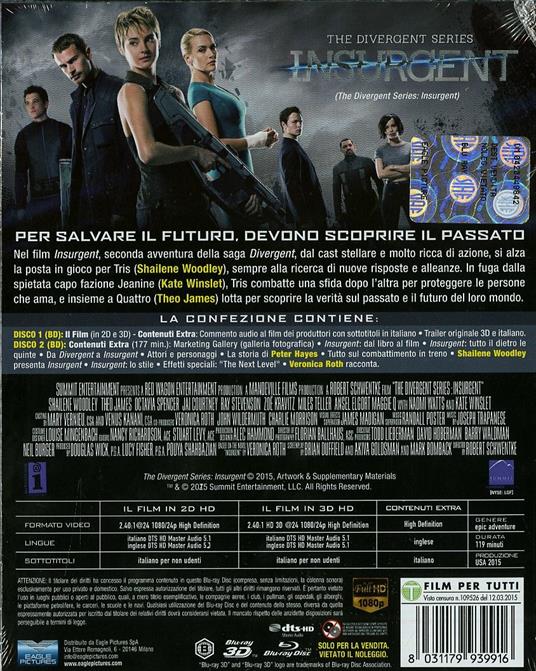 The Divergent Series: Insurgent 3D. Special Edition (Blu-ray + Blu-ray 3D) di Robert Schwentke - 2