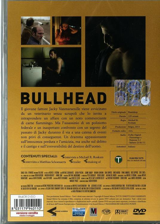Bullhead. La vincente ascesa di Jacky di Michaël R. Roskam - DVD - 2