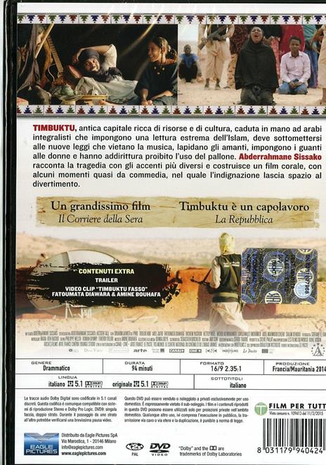 Timbuktu di Abderrahmane Sissako - DVD - 2