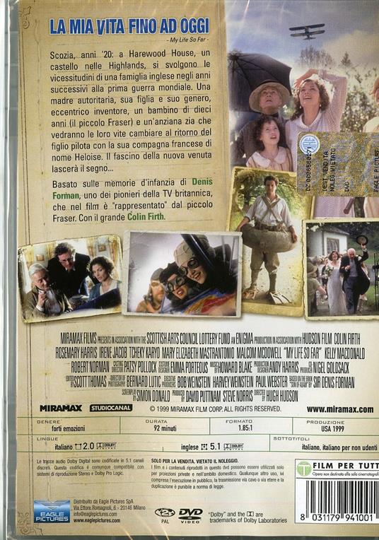 La mia vita fino ad oggi di Hugh Hudson - DVD - 2