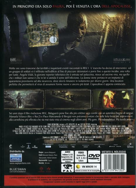 Rec 4. Apocalypse di Jaume Balaguerò - DVD - 2