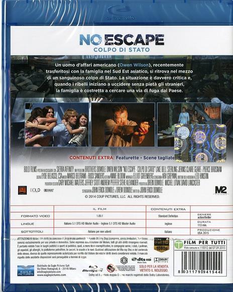 No escape. Colpo di stato di John Erick Dowdle - Blu-ray - 2