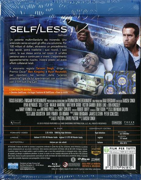 Self/less di Tarsem Singh - Blu-ray - 2