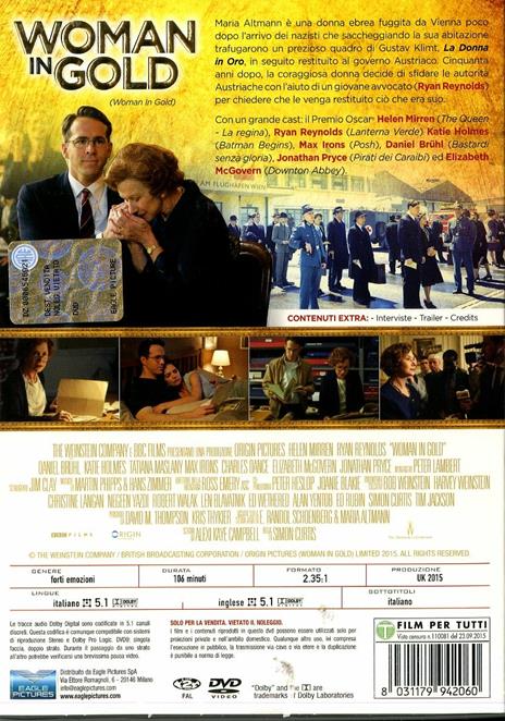 Woman in Gold (DVD) di Simon Curtis - DVD - 2