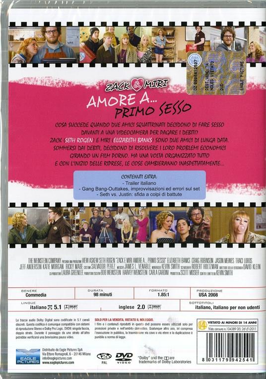 Zack & Miri. Amore a... primo sesso di Kevin Smith - DVD - 2
