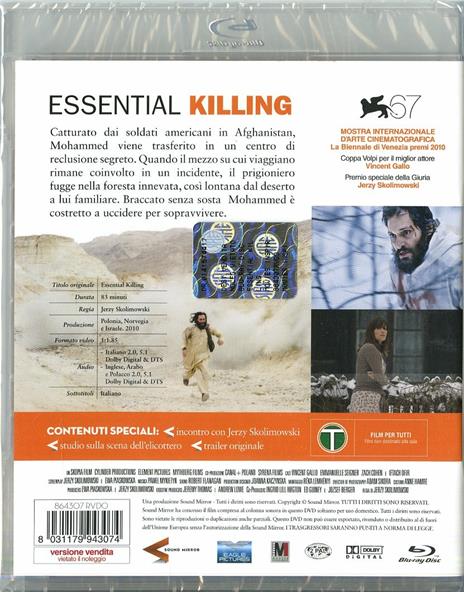 Essential Killing di Jerzy Skolimowski - Blu-ray - 2