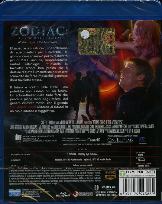 Zodiac. Il segno dell'apocalisse di David Hogan - Blu-ray - 2