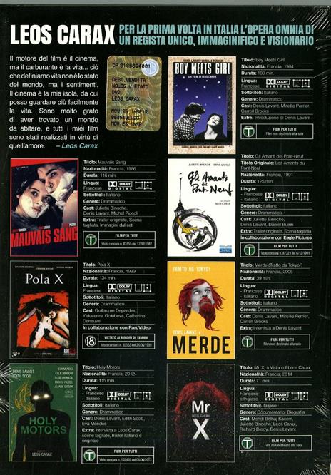 Leos Carax Collection (5 DVD) di Leos Carax - 2