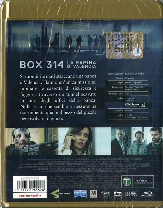 Box 314: La rapina di Valencia (Blu-ray) di Daniel Calparsoro - Blu-ray - 2