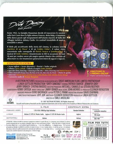 Dirty Dancing. Edizione speciale 30 anni rimasterizzata (Blu-ray) di Emile Ardolino - Blu-ray - 2