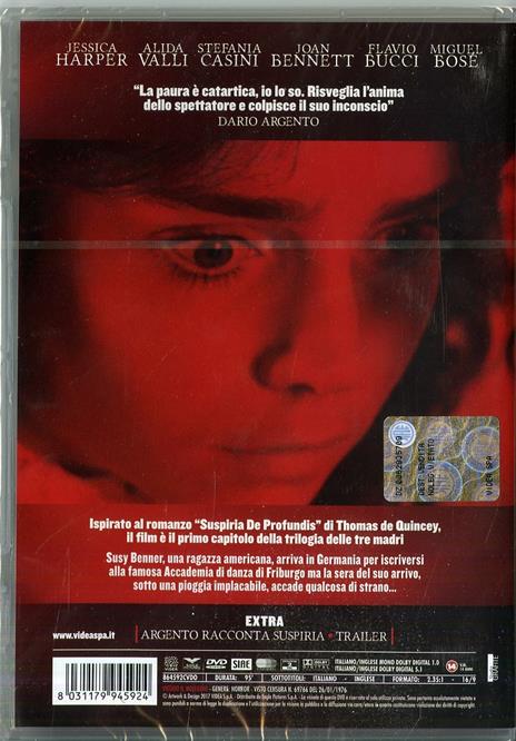 Suspiria (DVD)<span>.</span> Special Edition di Dario Argento - DVD - 2