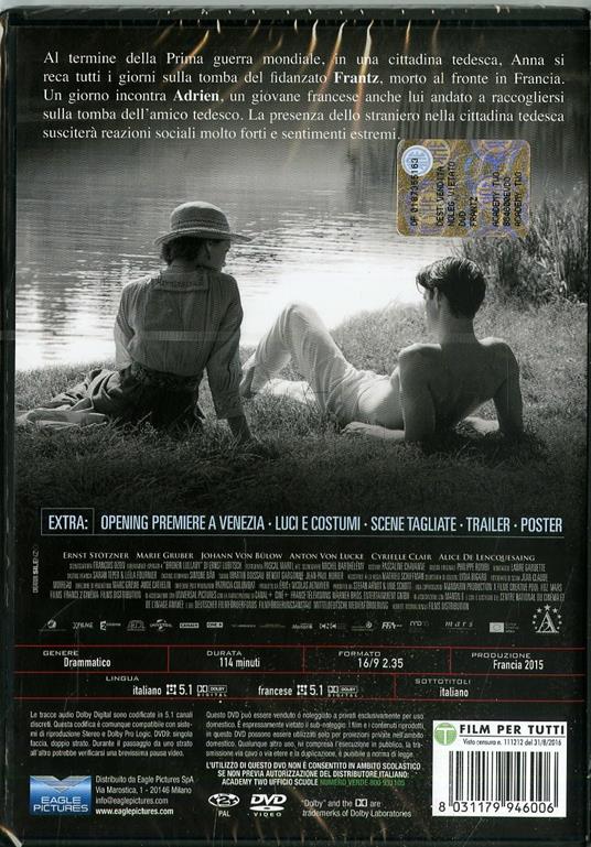 Frantz (DVD) di François Ozon - DVD - 2
