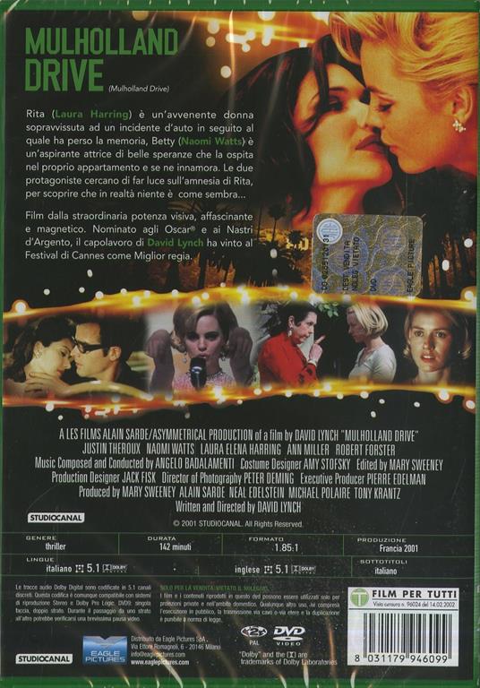 Mulholland Drive (DVD) di David Lynch - DVD - 2