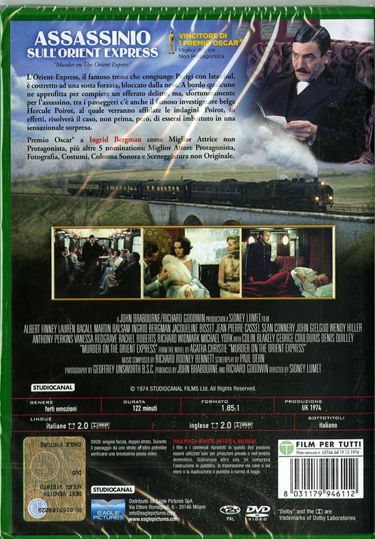 Assassinio sull'Orient Express (DVD) di Sidney Lumet - DVD - 2