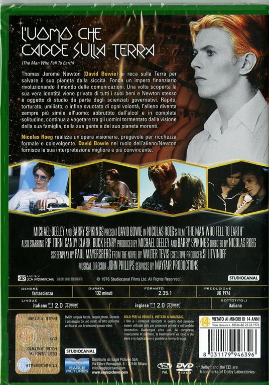 L' uomo che cadde sulla Terra (DVD) di Nicolas Roeg - DVD - 2