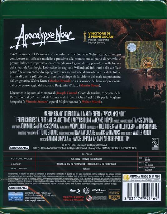 Apocalypse Now (Blu-ray) di Francis Ford Coppola - Blu-ray - 2