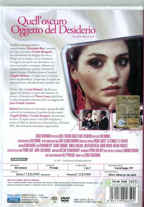 Quell'oscuro oggetto del desiderio (DVD) di Luis Buñuel - DVD - 2