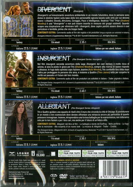 Divergent. La trilogia (3 DVD) di Neil Burger,Robert Schwentke - 2
