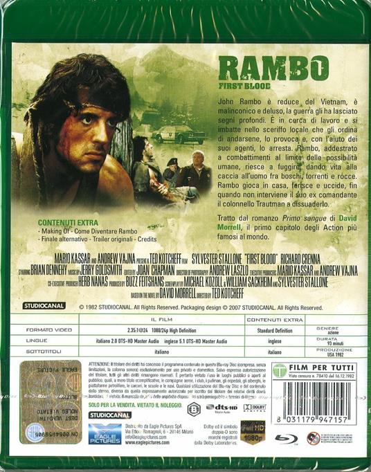 Rambo (Blu-ray) di Ted Kotcheff - Blu-ray - 2